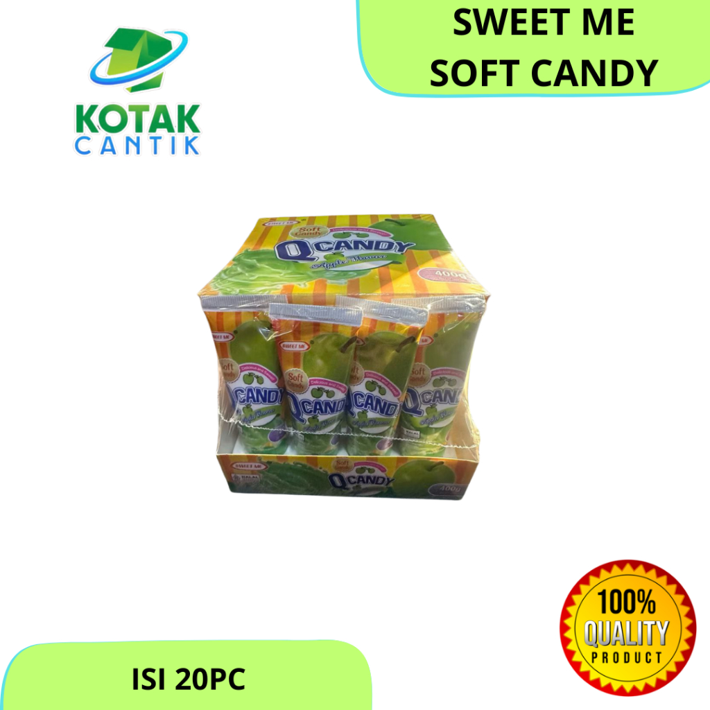 

SWEET ME SOFT CANDY QCANDY BLUEBERRY ATAU APPLE FLAVOR ISI 20pc