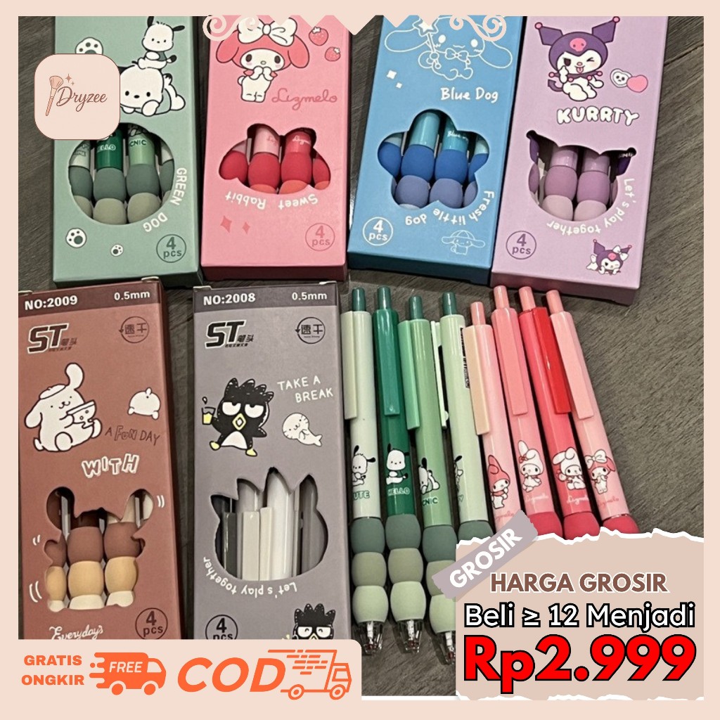 

Pena 0.5m Pulpen Motif Karakter Lucu Pulpen Gel Hitam Alat Tulis Sekolah Bolpenm 1pcs Karakter