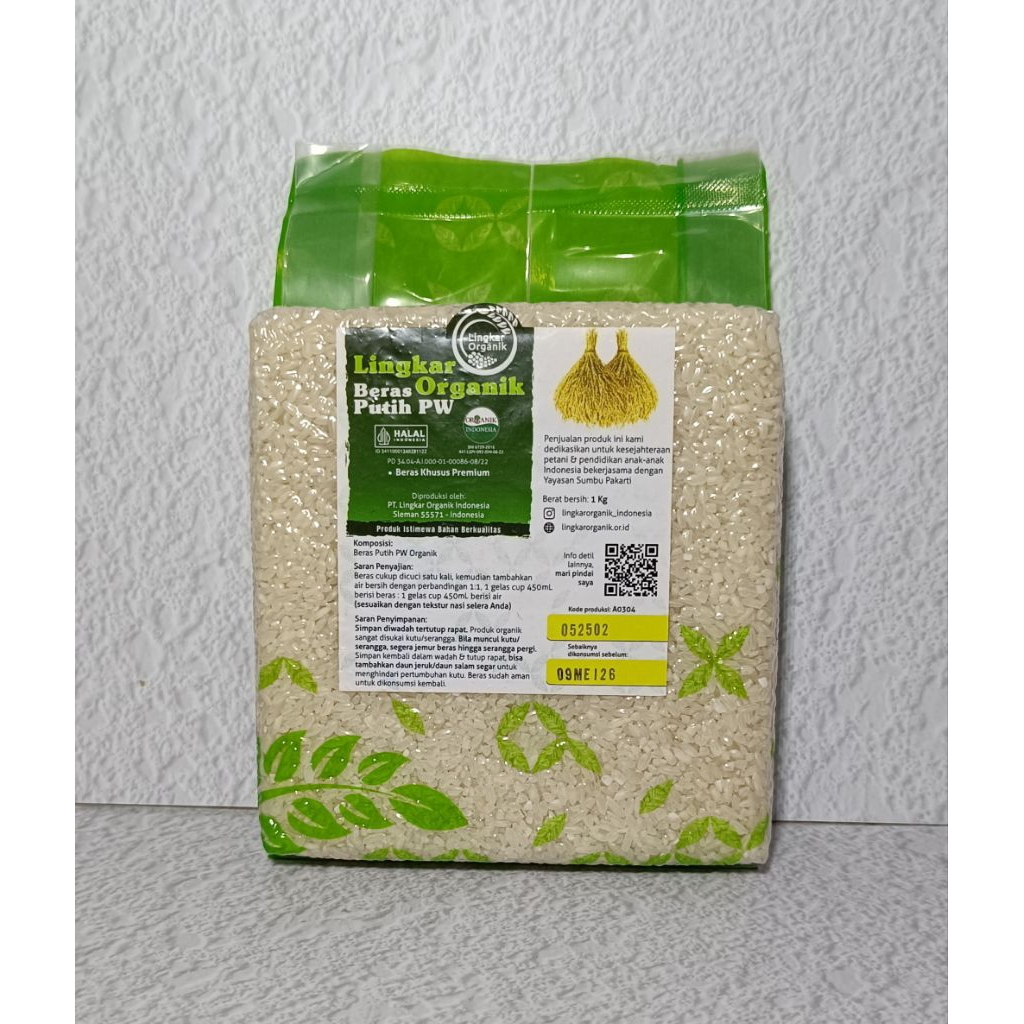 

Beras Putih Pandan Wangi Lingkar Organik 1000gram