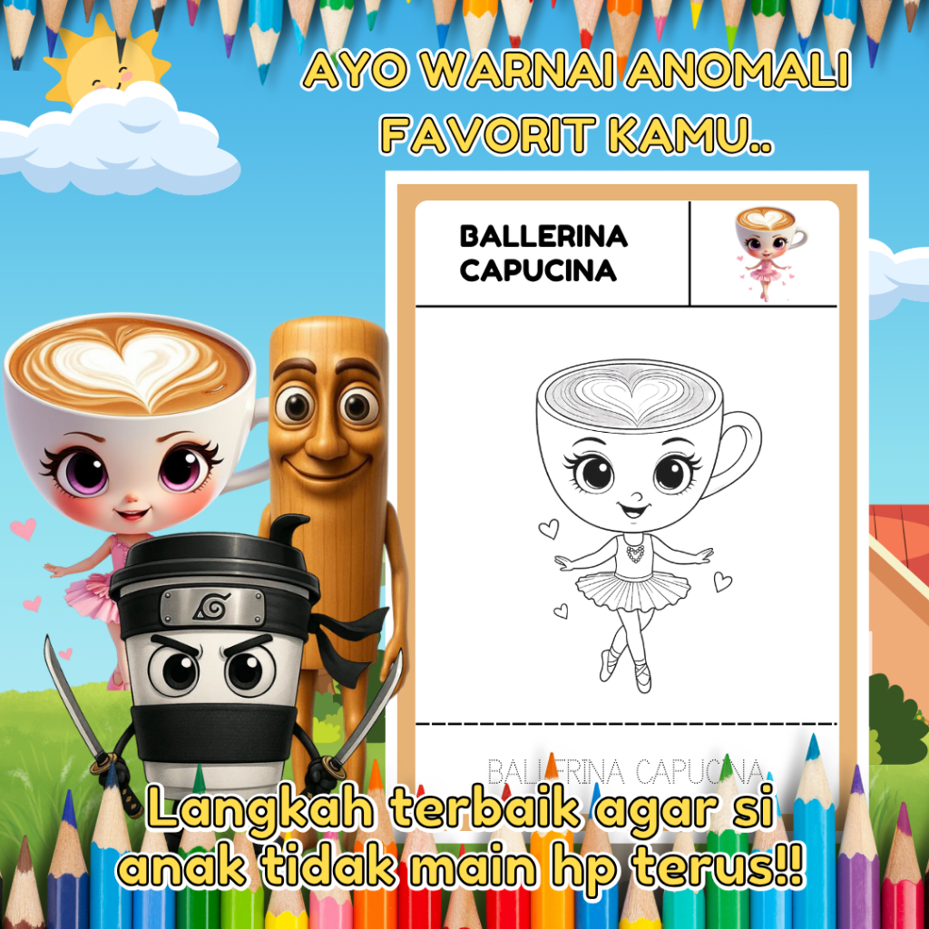 

PAKET KERTAS MEWARNAI 50LEMBAR /COLORING BOOK ANAK TEMA ANOMALI ISI 50 LEMBAR KERTAS A5 80 GRAM TEBAL