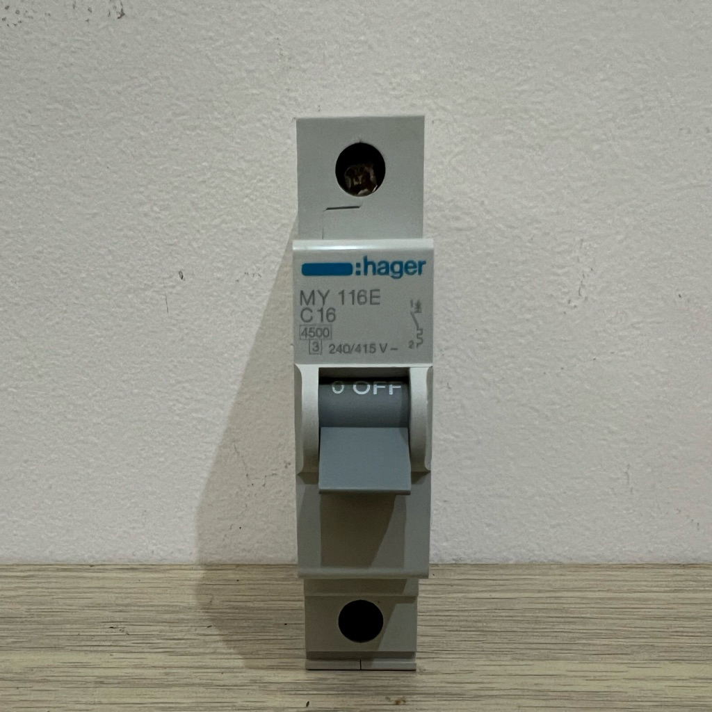 MCB 1 PHASE HAGER 16A