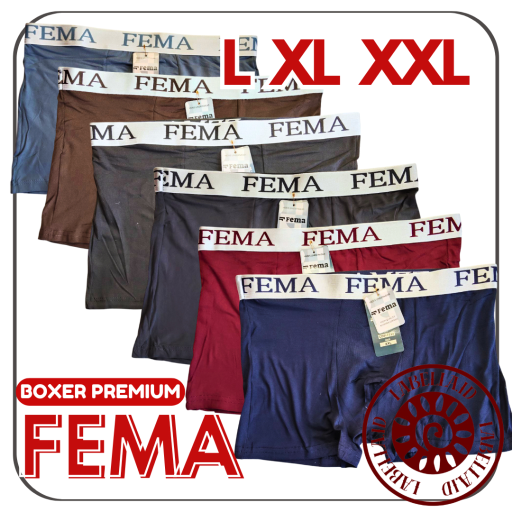 TERMURAH celana dalam pria Model Boxer Pria Sport FEMA Lengzhi PREMIUM LABELLAID