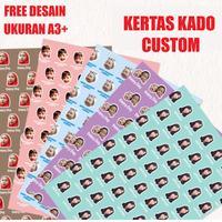 

Kertas Kado Custom Wajah / kertas kado Foto Nama / Wrapping Paper Custom Murah