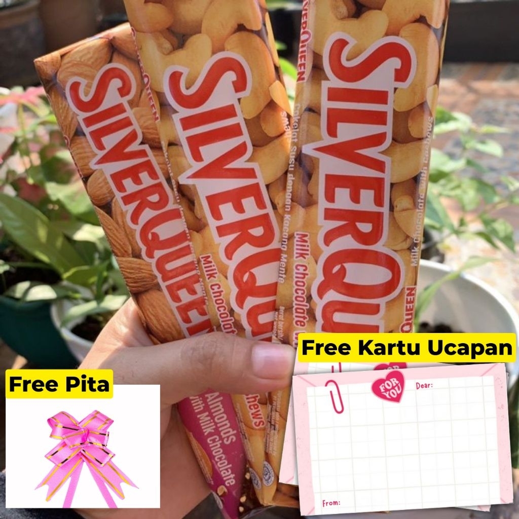 

BARU | Coklat Silverqueen Cashew Almond 55gr 22gr | FREE PITA & KARTU UCAPAN