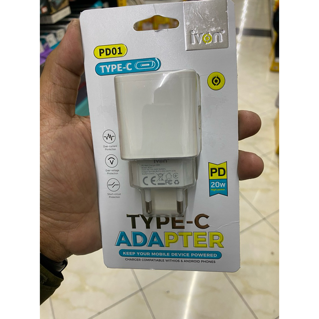 Charger hp/ivon charger hp/charger hp type C/kepala charger hp iphone android