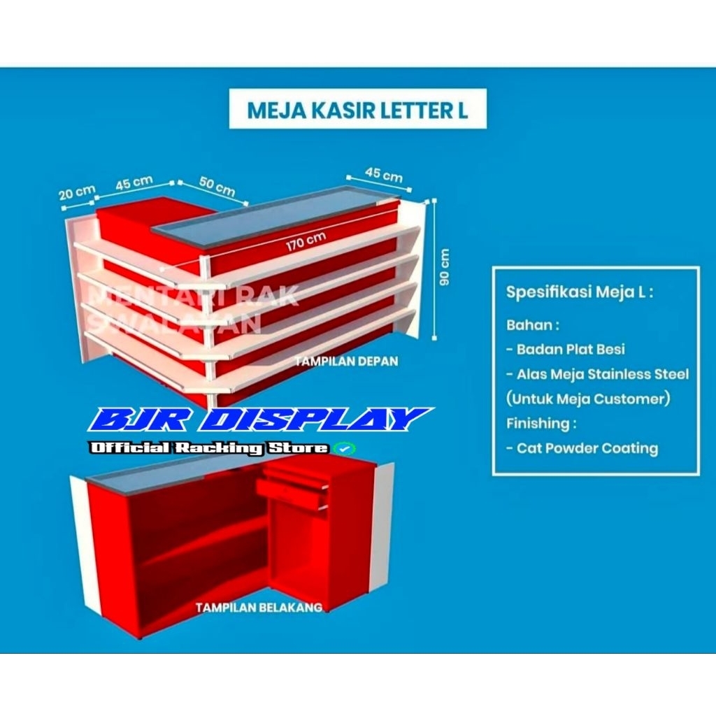 meja kasir toko minimarket atau supermarket murah
