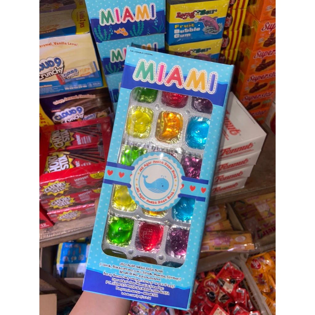 

Jeli Agar Buah Miami 375g Isi 15 Pcs