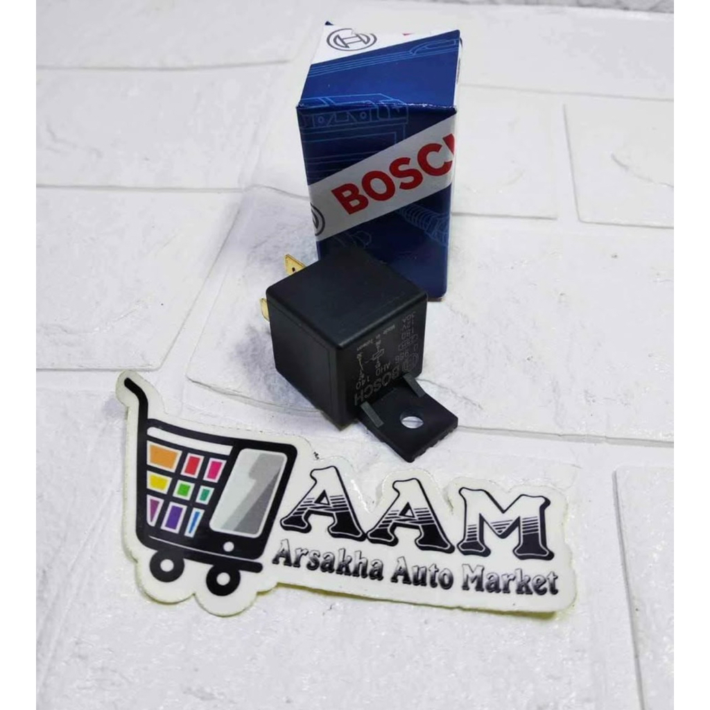 Relay Bosch 12V 30A 4 kaki dan 5 kaki
