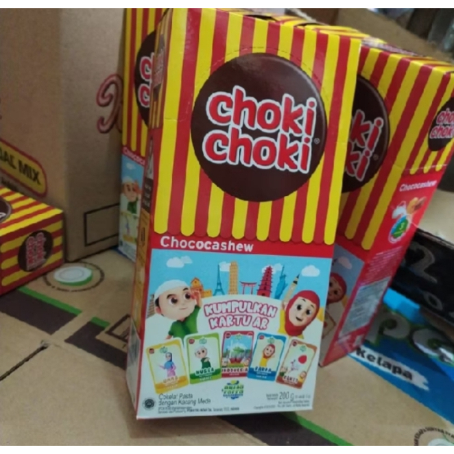 

CHOKI CHOKI CHOCOCASHEW ISI 20 BUNGKUS x10 GRAM / COKELAT PASTA DENGAN KACANG MEDE | CHOKI POKEMON | CHOKI MOBILE LEGEND