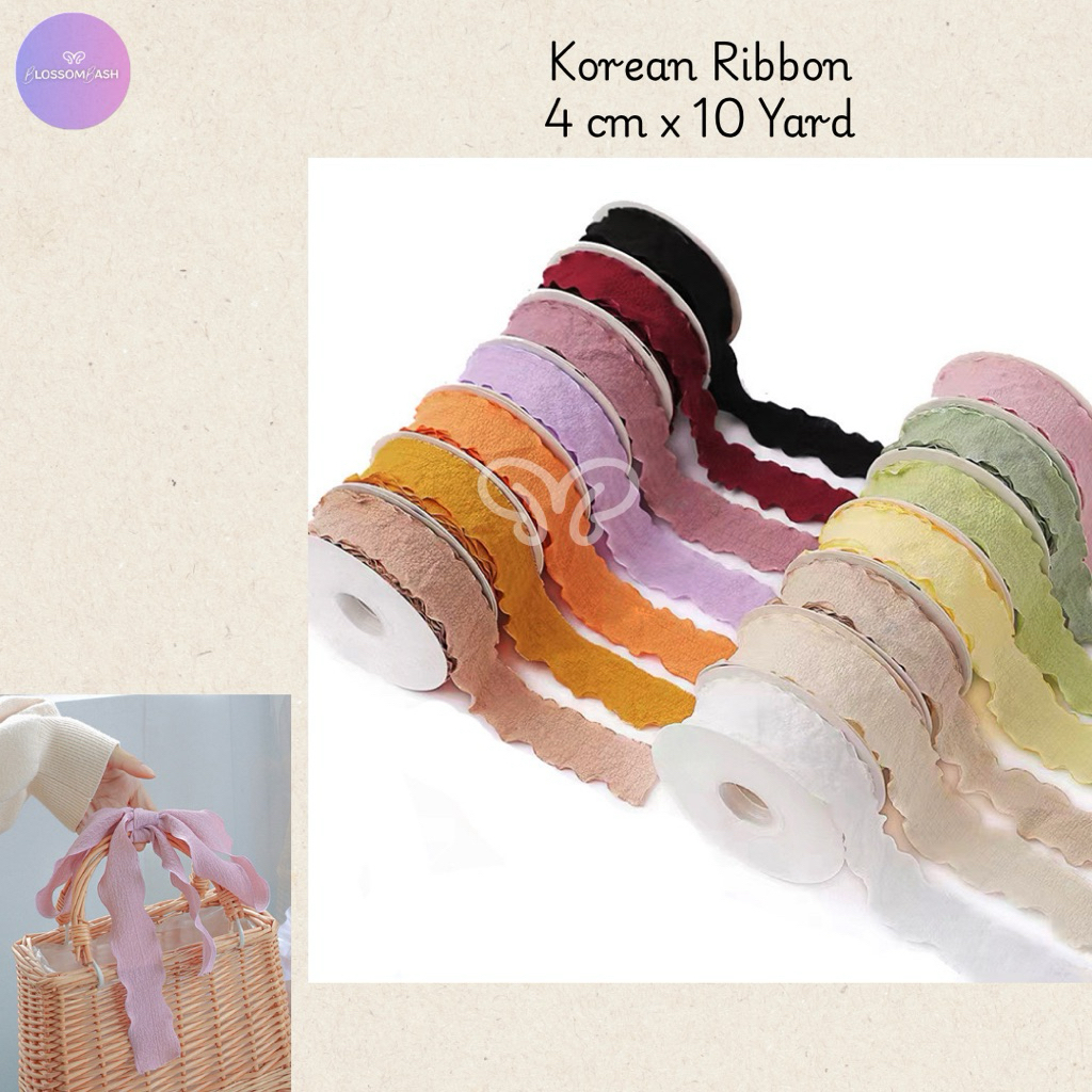 

[ Per Roll ] Pita Buket / Pita Kain / Pita Kado / Pita Korea / Ribbon / Pita Keriting / Pita Mermaid
