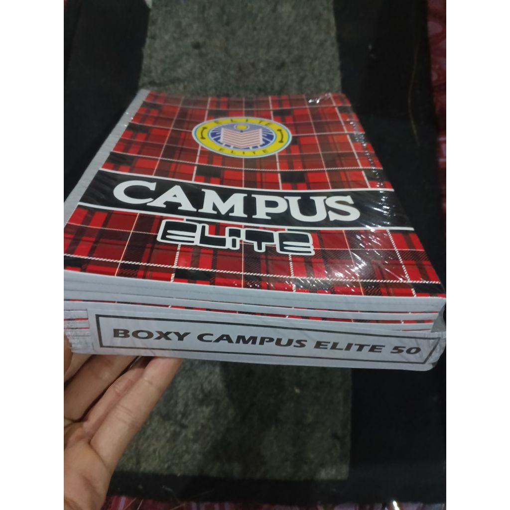 

Buku CAMPUS ELITE 50 Lembar Boxy Besar 10PCS, Buku Tulis sekolah Kampus elite 50 Panjang B5