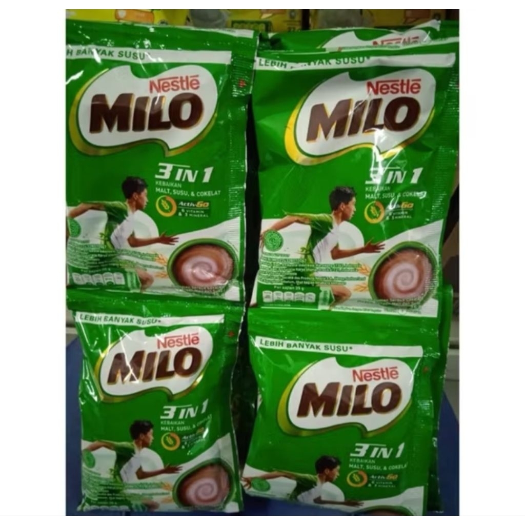 

Nestle Milo Activ-Go 3in1 Susu Bubuk Rasa Coklat 1Sachet