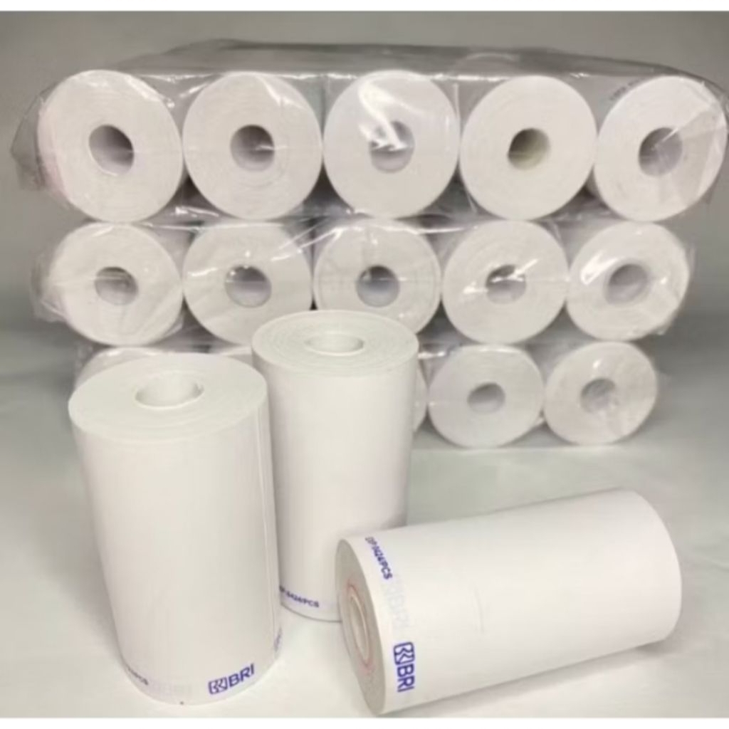 

kertas struk thermal 57x30mm logo bank BRI isi 30pcs