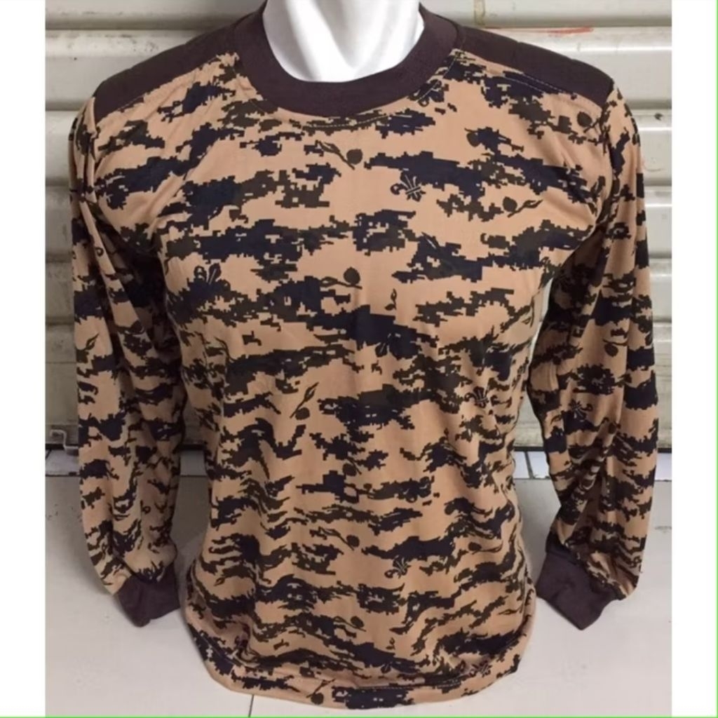 KAOS PANJANG LORENG PRAMUKA,KAOS DORENG PRAMUKA