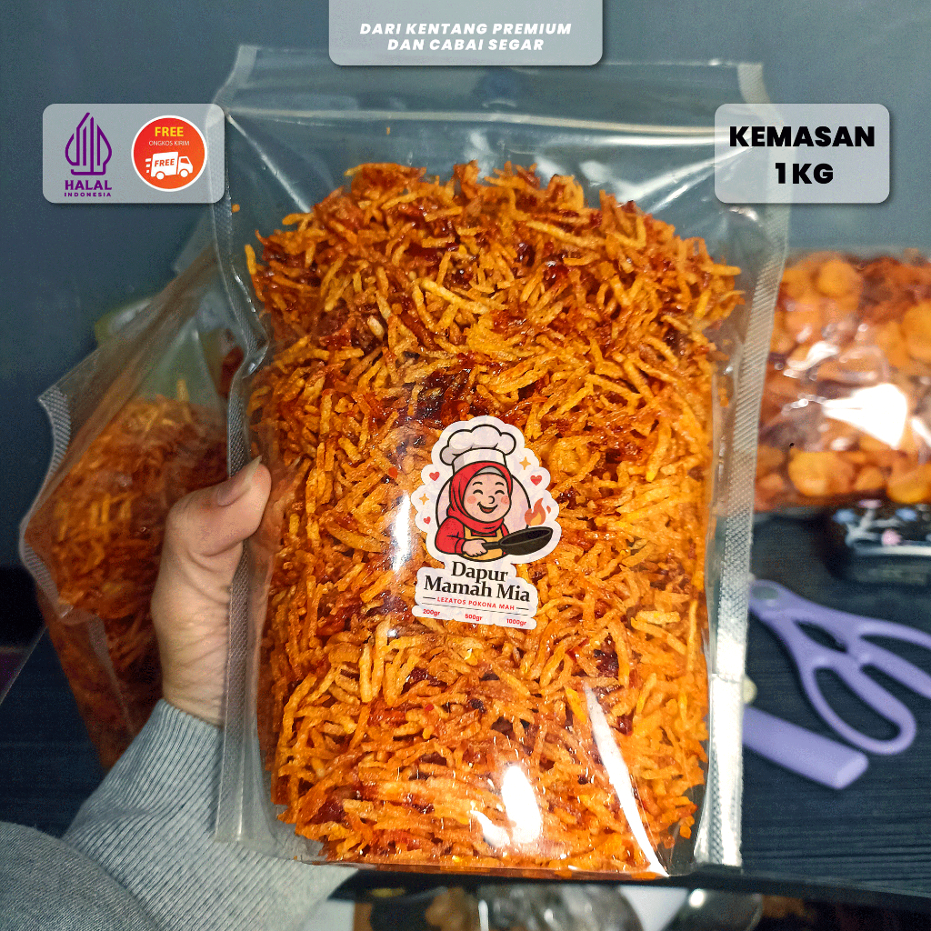 

Kentang Mustofa Pedas Manis Balado 1kg– Kentang Mustofa Kering Kriuk & Renyah Anakkos| DapurMamahMia