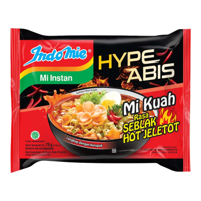 

Indomie Hype Abis Mi Instan Seblak Hot Jeletot 75 g
