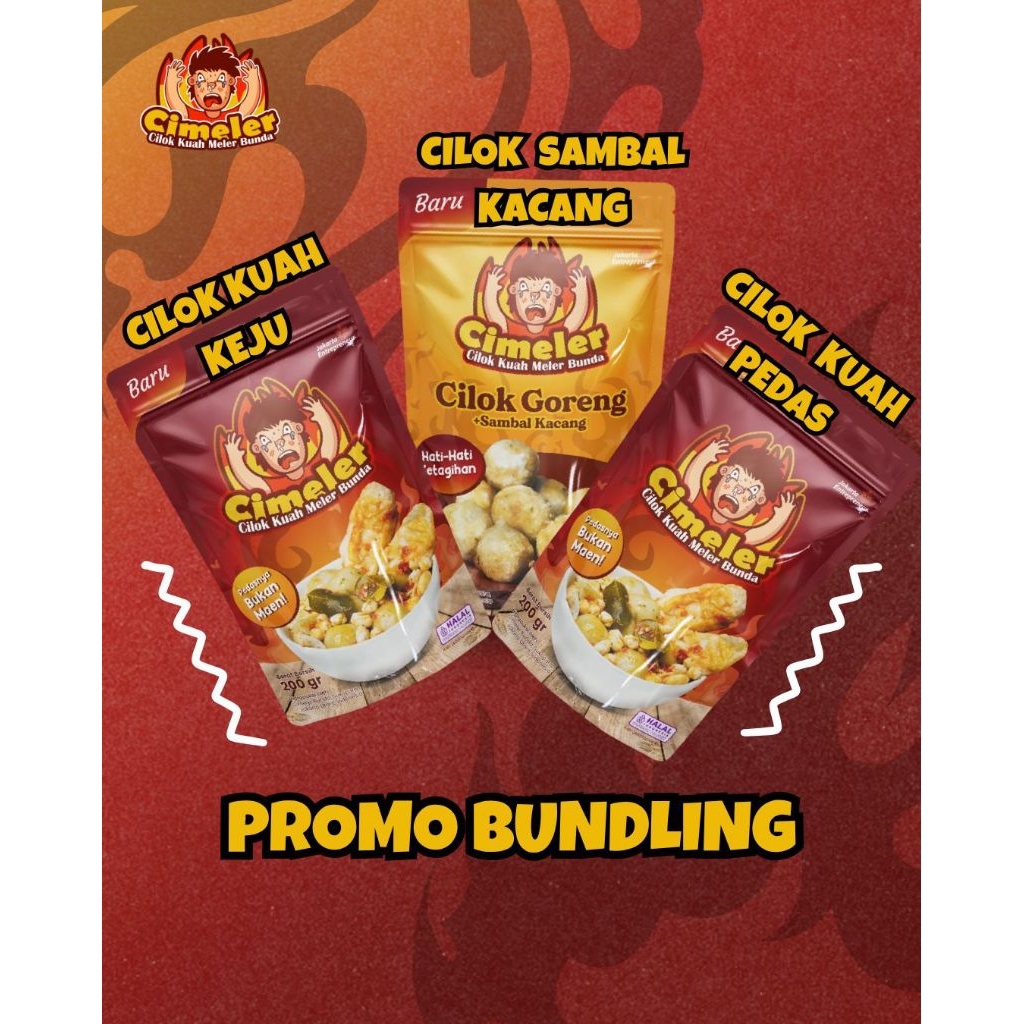 

CIMELER - PROMO BUNDLING CILOK KUAH MELER/CILOK GORENG BUMBU MELER/CILOK KUAH KEJU