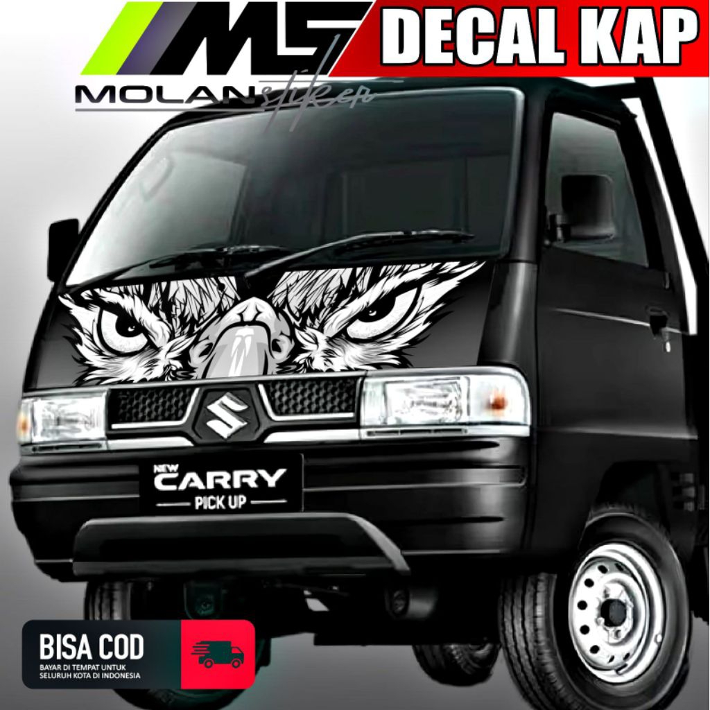 Decal Sticker Striping Variasi Kabin Depan Suzuki Carry Futura & Mitsubishi Colt T120SS Decal Kap/Ka