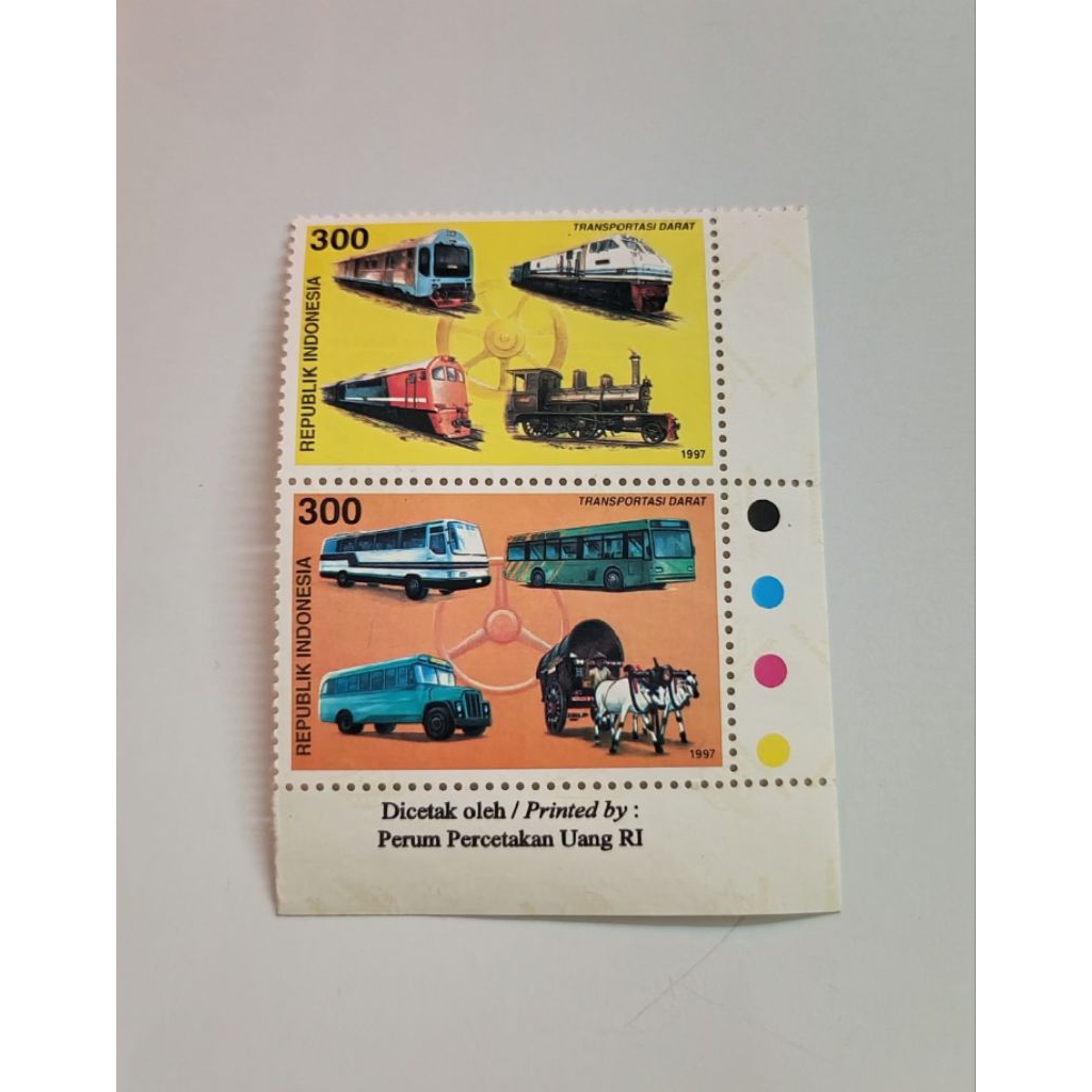 

2 pcs Perangko Seri Transportasi Darat Tahun 1997
