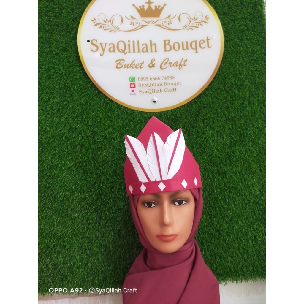 topi merah putih(karton Manila)