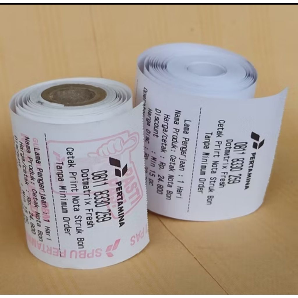 

(20)ROLL KERTAS THERMAL EDC LOGO PASTI PASS UKURAN 58X40MM