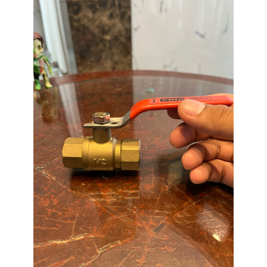 Stop Kran 1/2" Kuningan Ball Valve