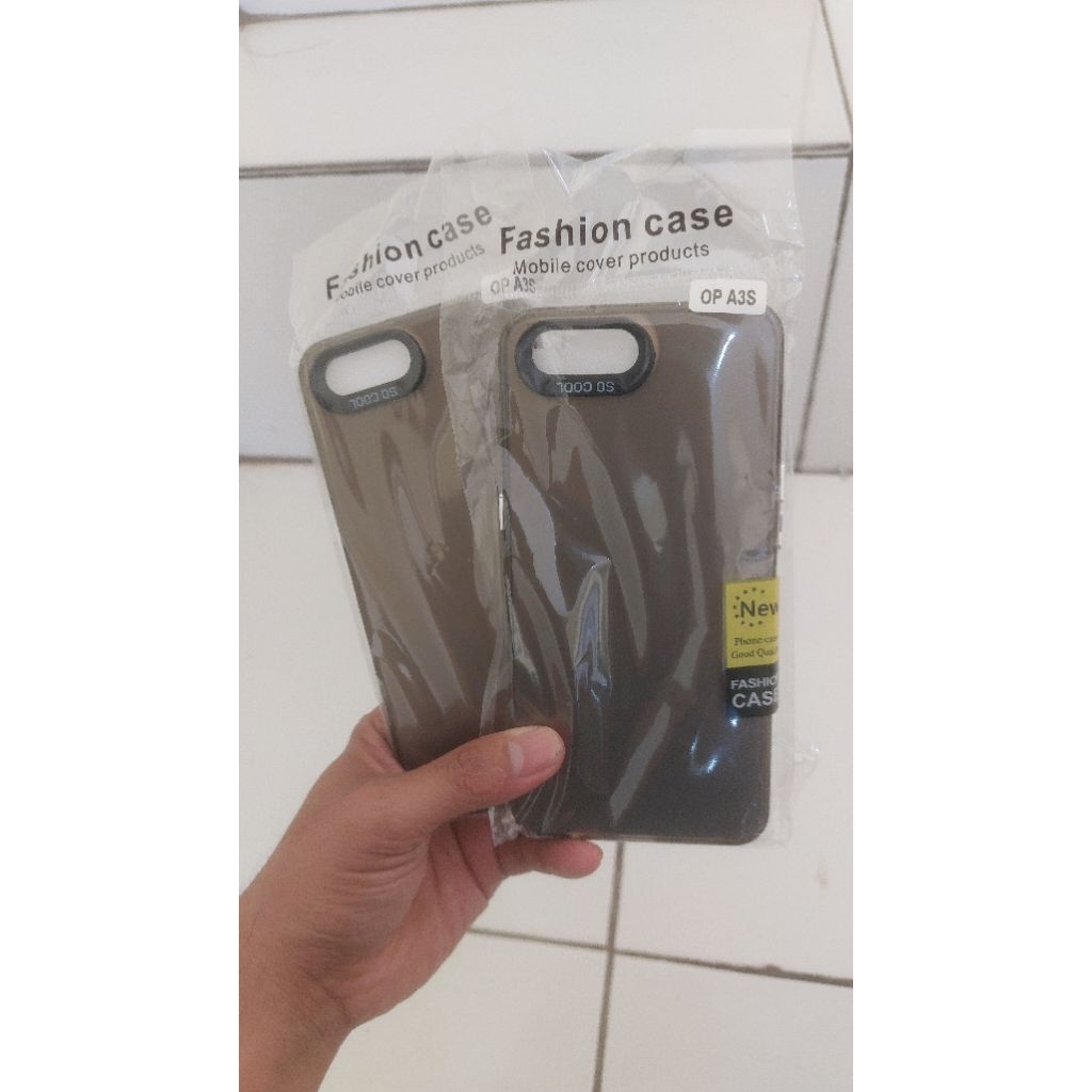 CASE HYBRID IMD HITAM ONLY OPPO A3S