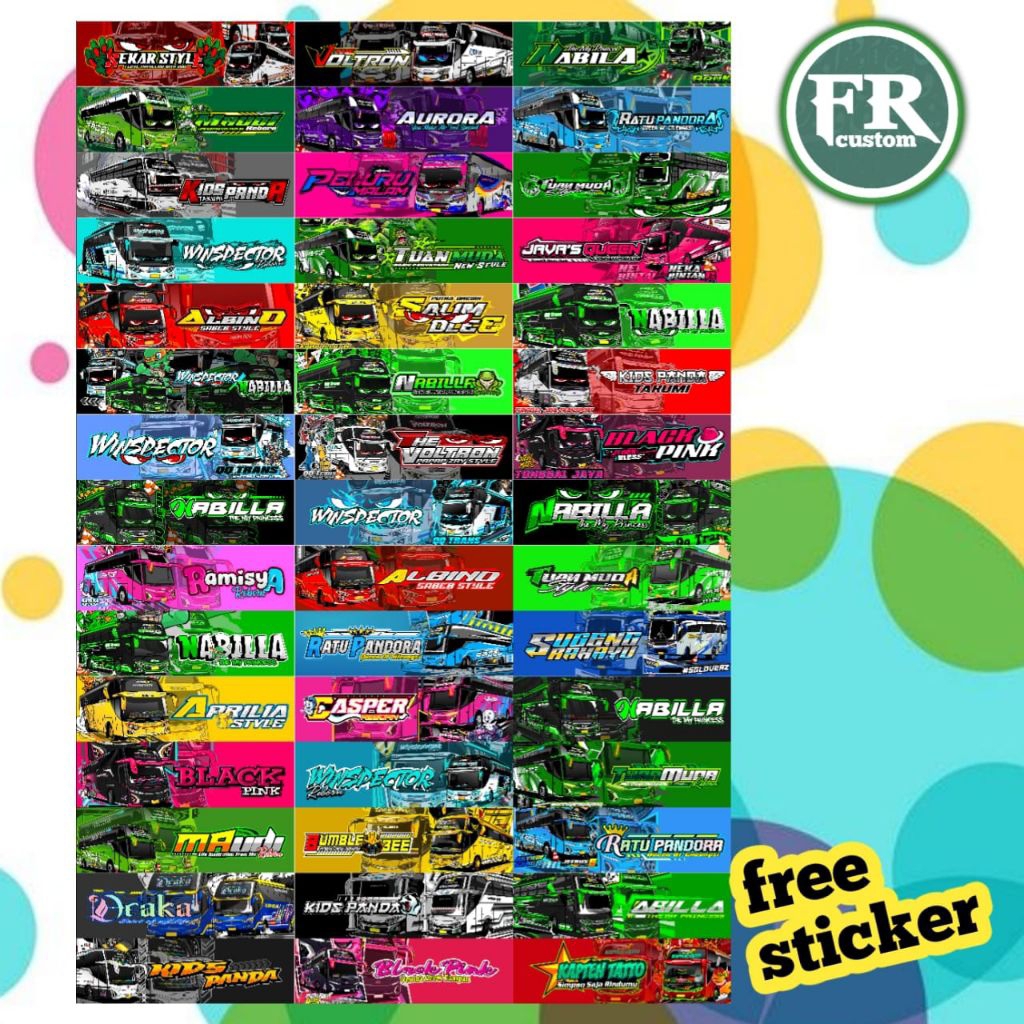

Sticker Team TCI Pemburu Basuri 45 pcs - Stiker Bus Mania Terbaru