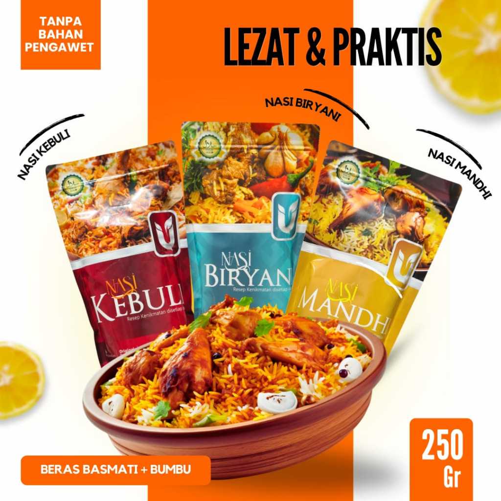 

Nasi Kebuli Komplit Instant Nasi Biryani Nasi Mandhi dengan Rempah