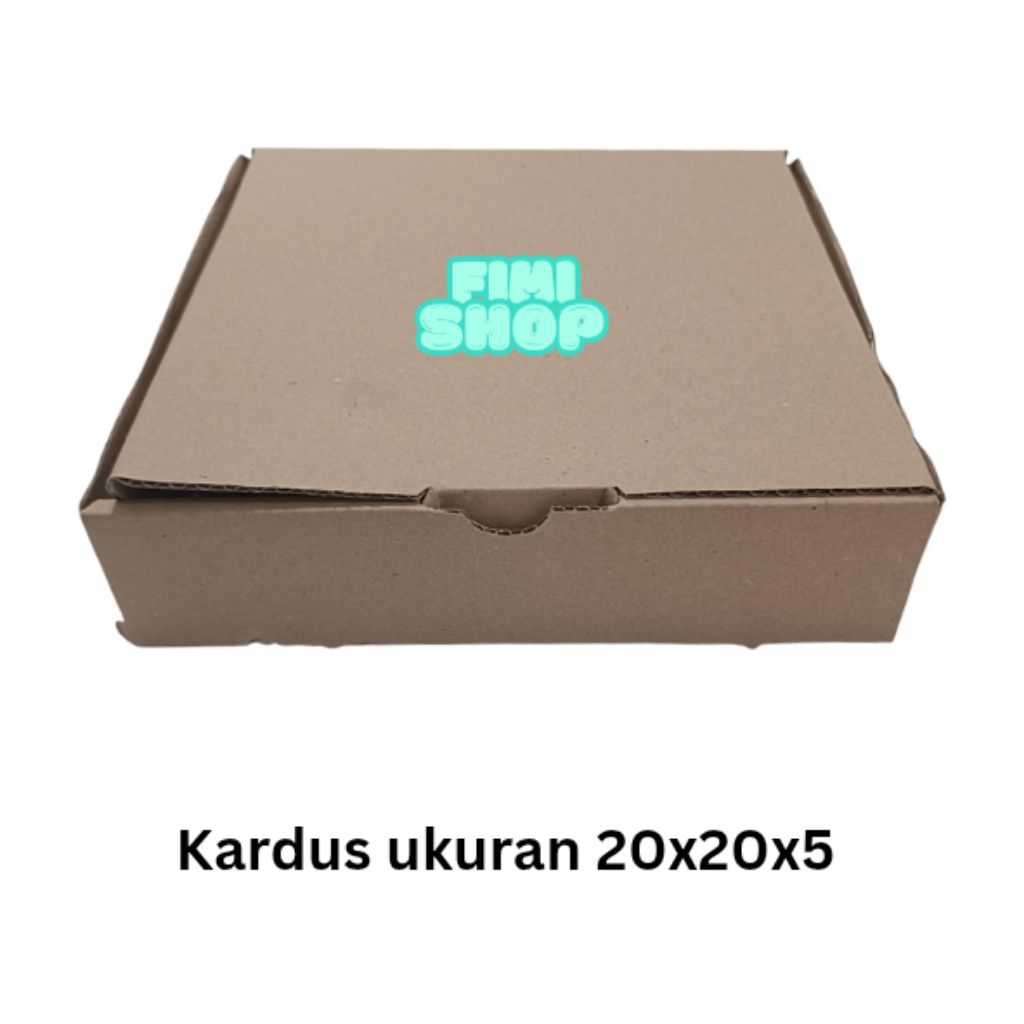 

Fimi Shop Kardus pizza diecut 20x20x5 cm Tebal Kuat untuk Packing, Kado, Olshop, dan Souvenir