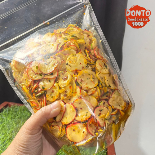 

DONTO Seblak Chili Oil kerupuk bawang cemilan pedas dan original extra daun jeruk