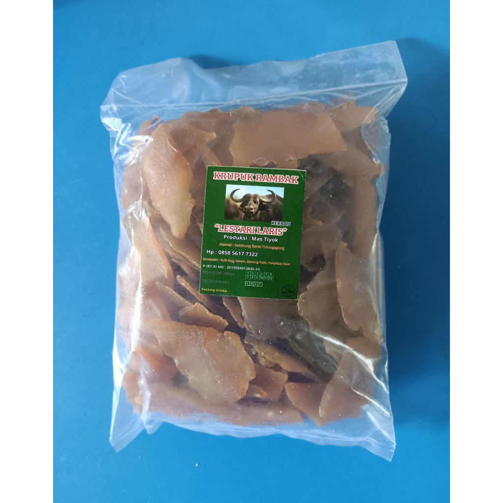 

Krecek / krupuk / Rambak KERBAU lestari laris 500 gram / 500gr