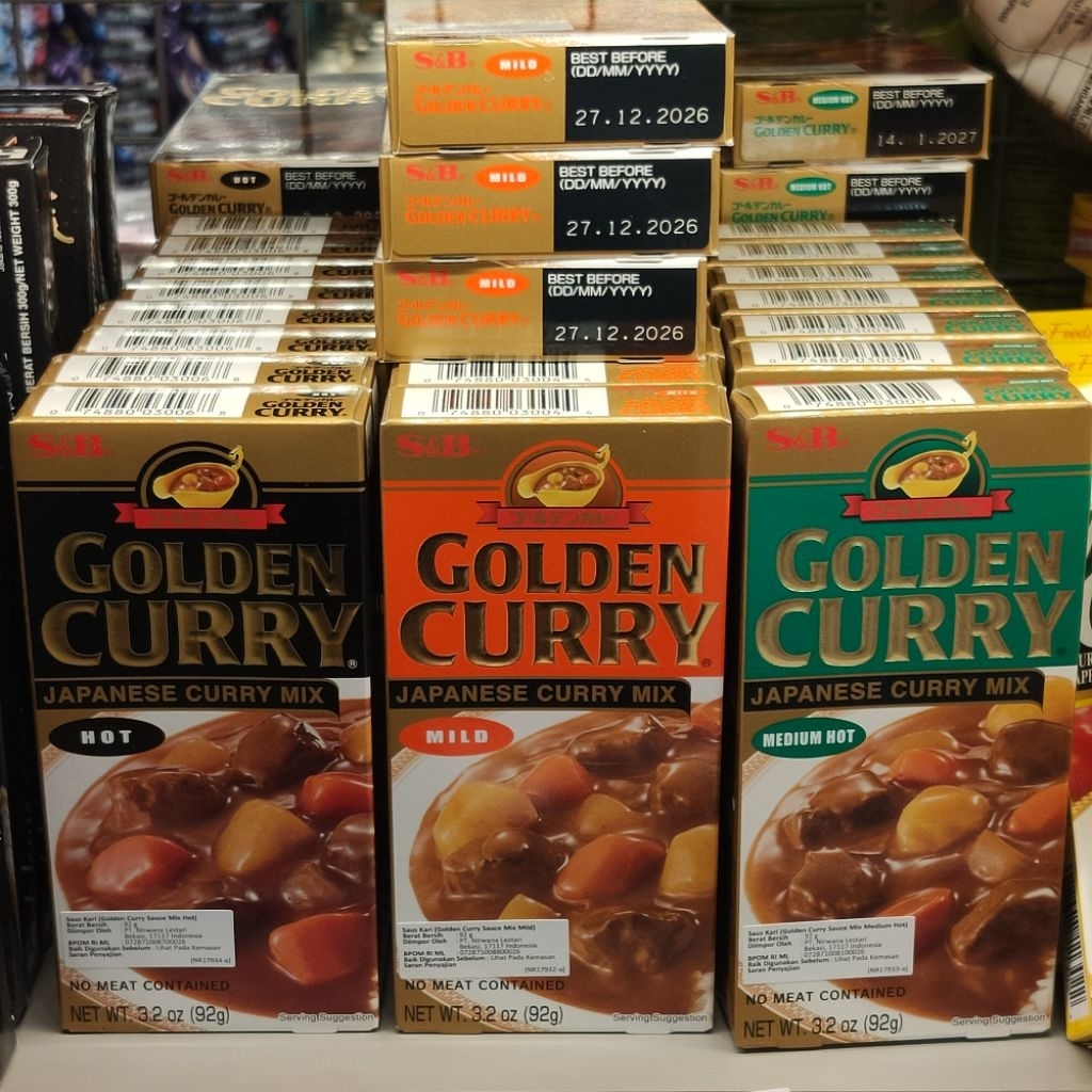 

S & B Golden Curry 92g/ SB Golden Curry 92 gram/ Kari Jepang/ Kari Blok