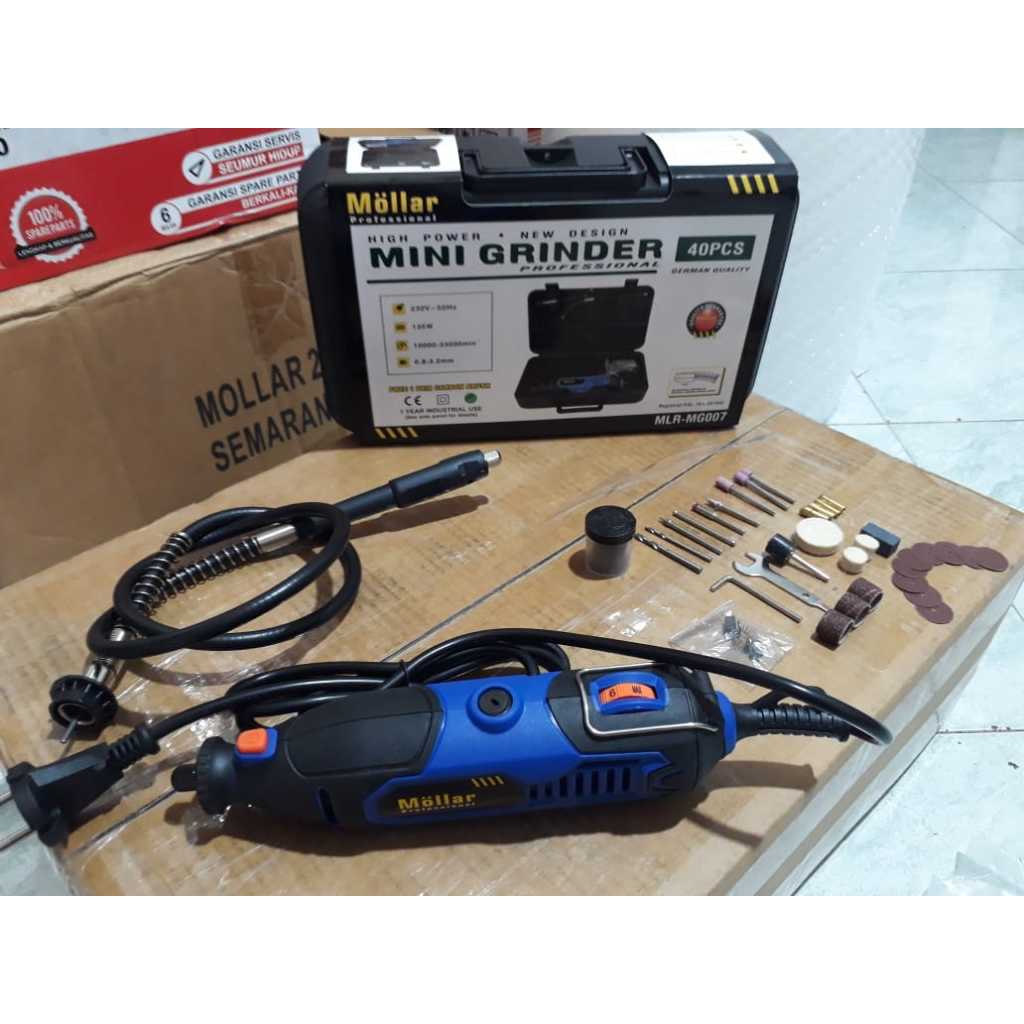 Mini Grinder Mollar MG007 mesin Mini Drill Gerinda Mollar MG-007