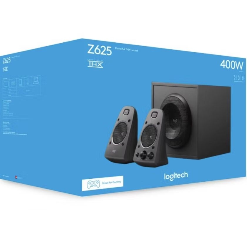 Logitech Z625 Speaker System with Subwoofer and Optical Input 2.1 TXT Sound 400W