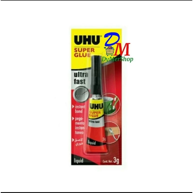 

lem UHU Super Ultra Fast - perekat cair UHU super kuat extra strong glue german jerman Ori 100% Original Asli Authentic