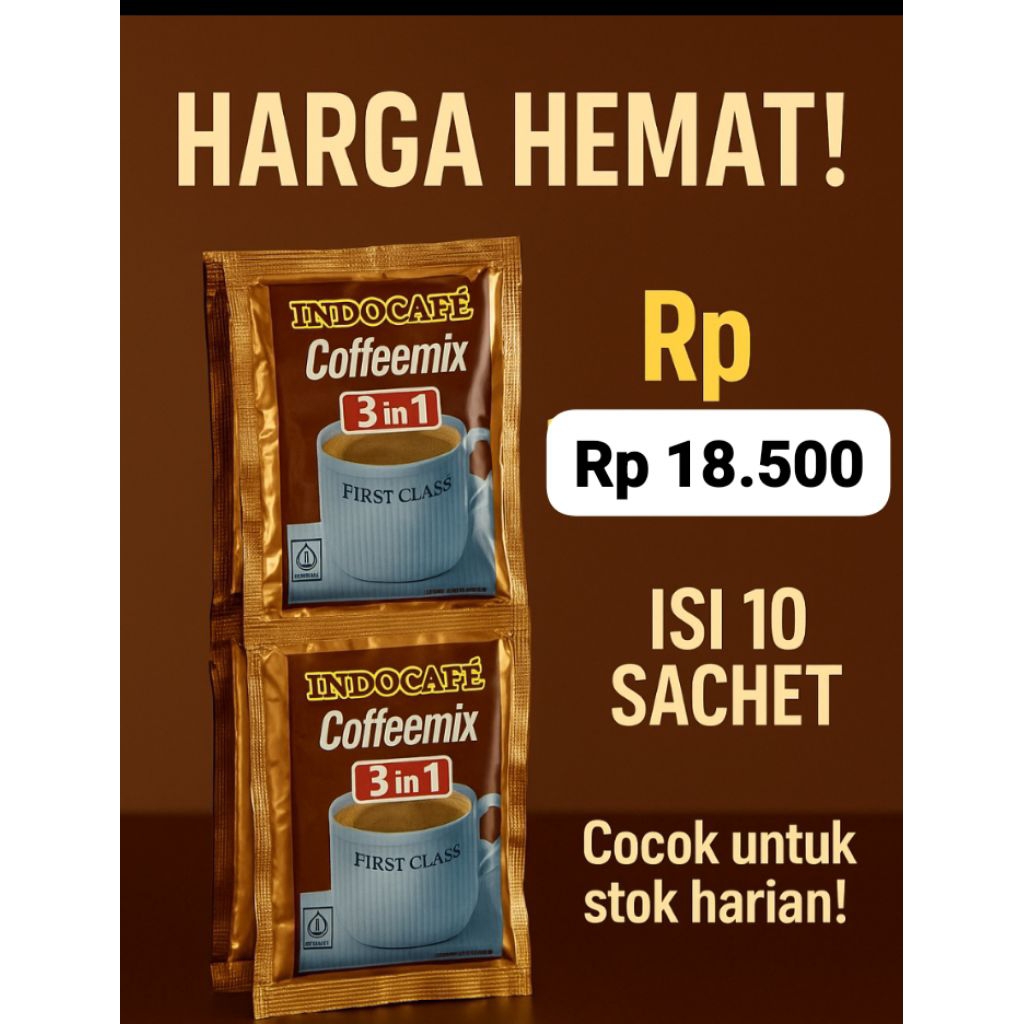 

Indocafe Coffemix 3 in 1(Renceng isi 10)