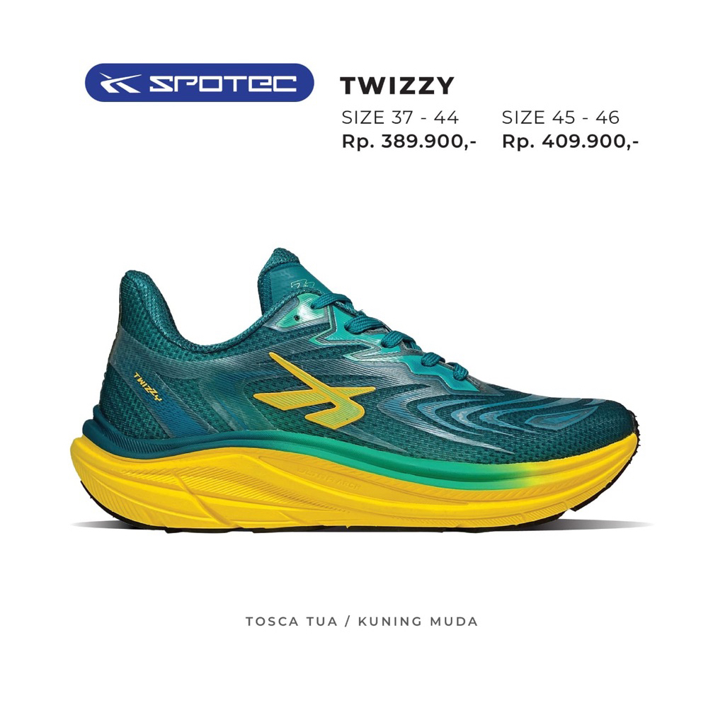 Spotec Sepatu Running green yellow - Hijau Cerah / Spotec sepatu Running  Original