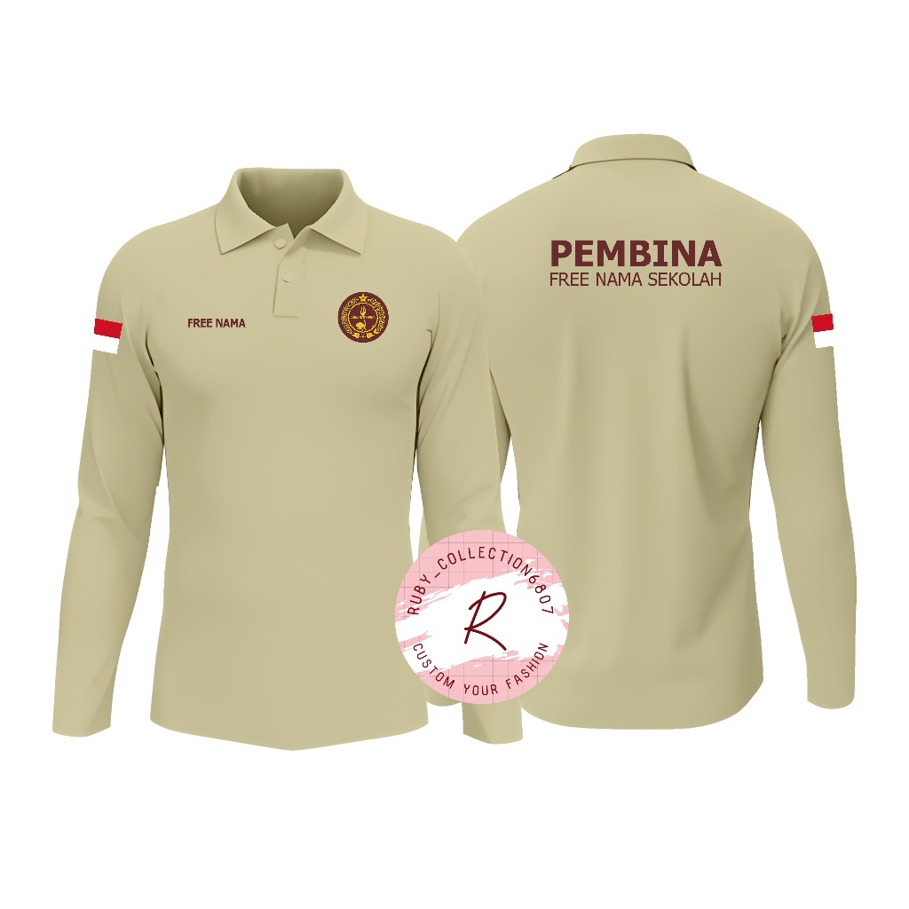 KAOS MODEL POLO KERAH PEMBINA PRAMUKA - KAOS POLO SHIRT PEMBINA PRAMUKA