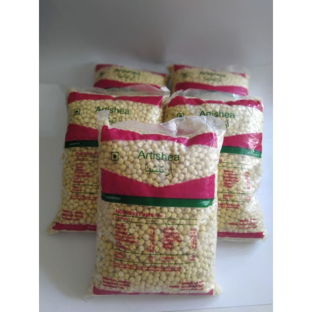 

Kacang Arab kemasan 1kg.Untuk merk tergantung ketersedia an di toko.