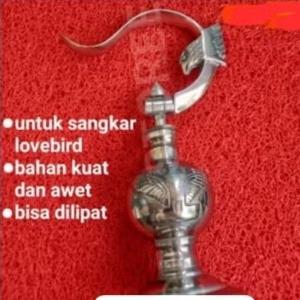 Gantungan dan pion replika radja sangkar lovebird raja