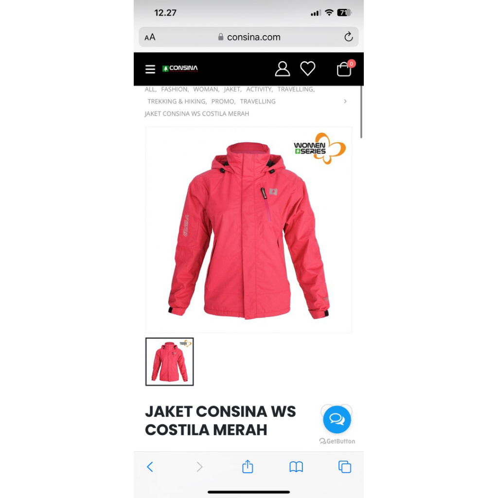 Jaket Consina Women Series Costila Gunung