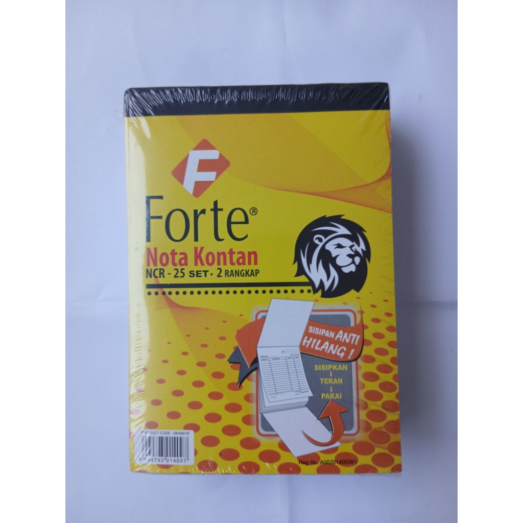 

Nota Kontan 2 Rangkap, Merk Forte, 1 Pak Isi 10 Pcs