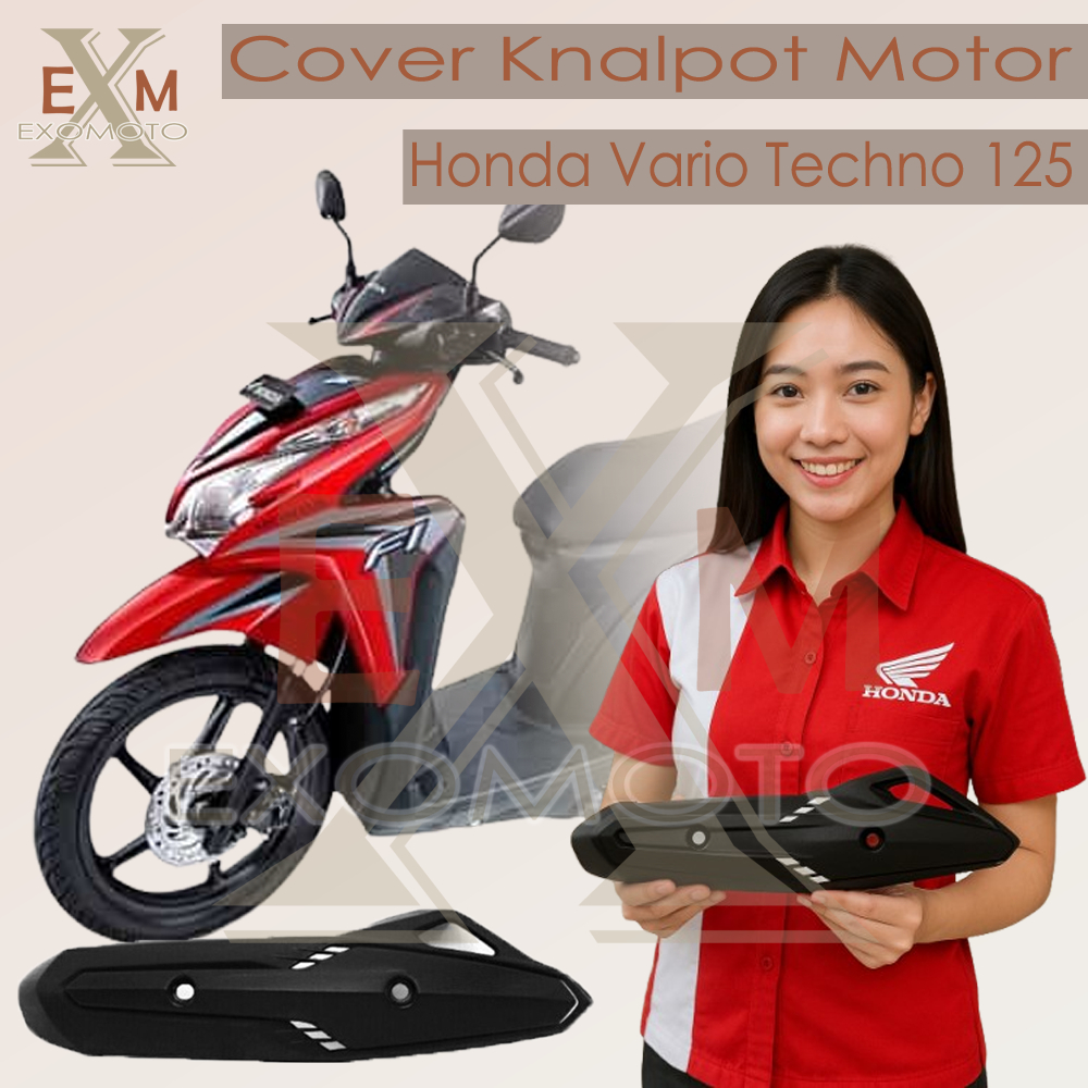 Cover Knalpot Vario Techno 125 Tutup Knalpot Vario Techno 125 Anti Pecah pnp | Cover Knalpot Vario 1