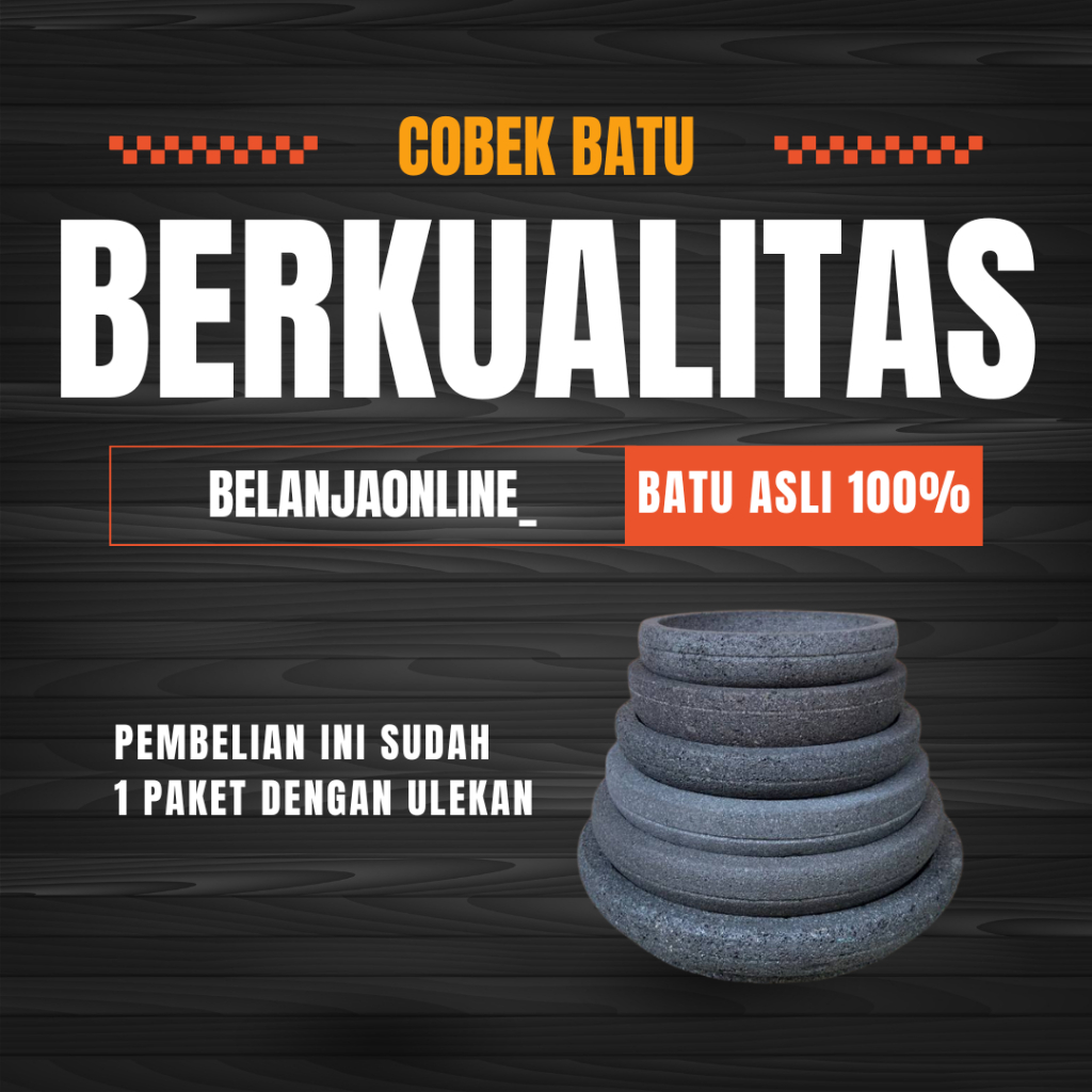 COBEK BATU ASLI - LERENG GUNUNG BERAPI - SETIAP PEMBELIAN FREE ULEKAN