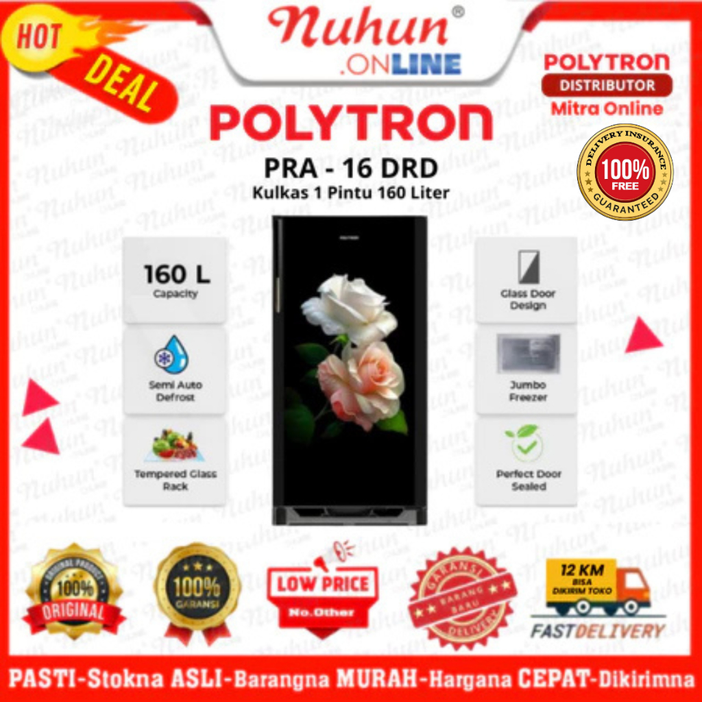 Polytron Kulkas 1 Pintu PRA - 16 DRD
