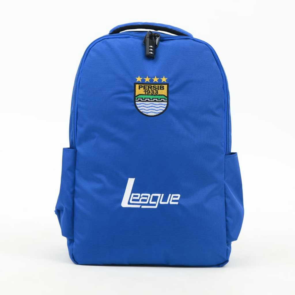 Tas Ransel Persib Bandung Original - Backpack League Kombinasi Kode Gembok Anti Maling - Biru