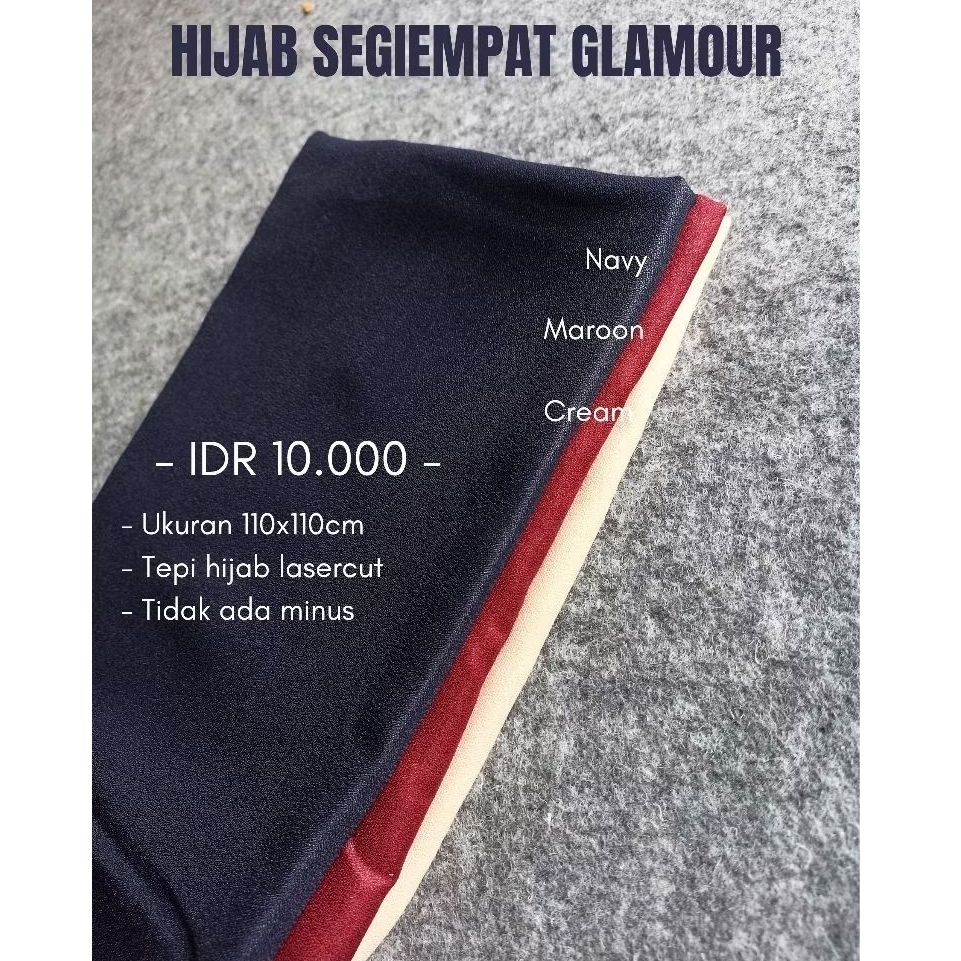 Hijab Glamour/Hijab segiempat Glamour/azara