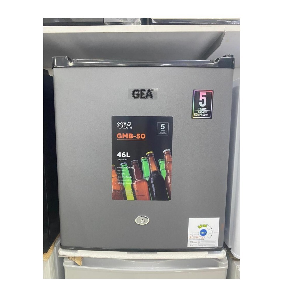 GEA KULKAS MINI BAR 46 LITER GMB-50 INOX KULKAS HOTEL KULKAS KECIL