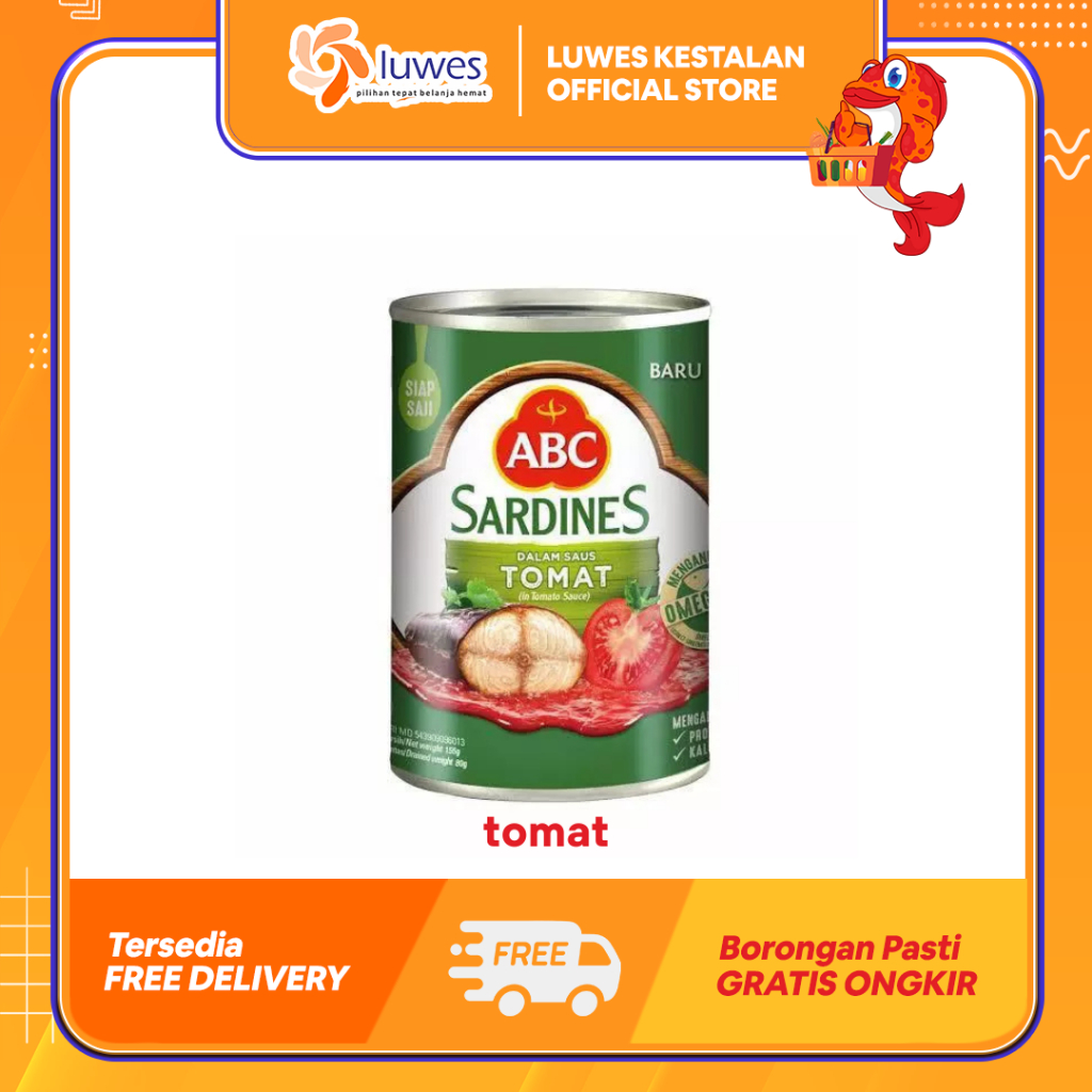 

ABC Sardines 155 gr / 425gr Saus Tomat Resep Masakan Ikan Pilihan & Bumbu Berkualitas